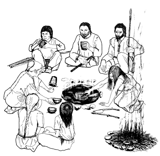Cooking in the seething pit.