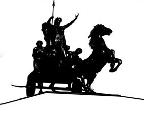 Boudicca aboard her chariot.