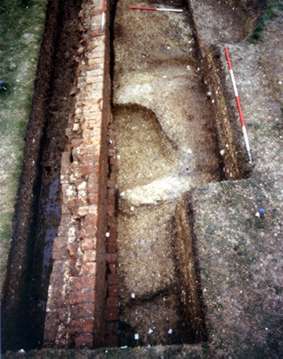 Terrace foundation wall.