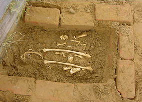 Grave iwth lower limbs