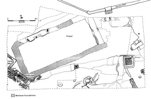 Excavation plan of the chapel.