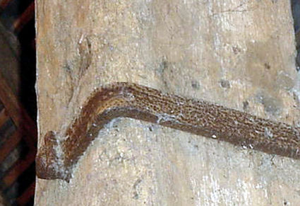 L-tie replacing nailed on cheek piece