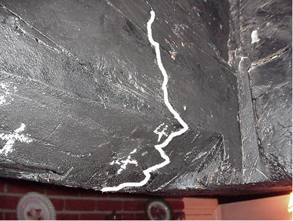Stress fracture in timber