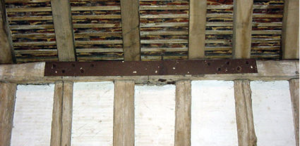 Fish plate across scarf joint