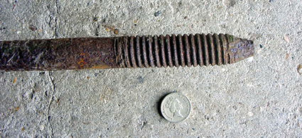 Thread on a draw-tie