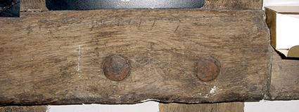 Forelock bolts on clamp