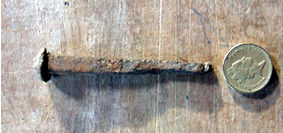 hand wrought C19th nail.